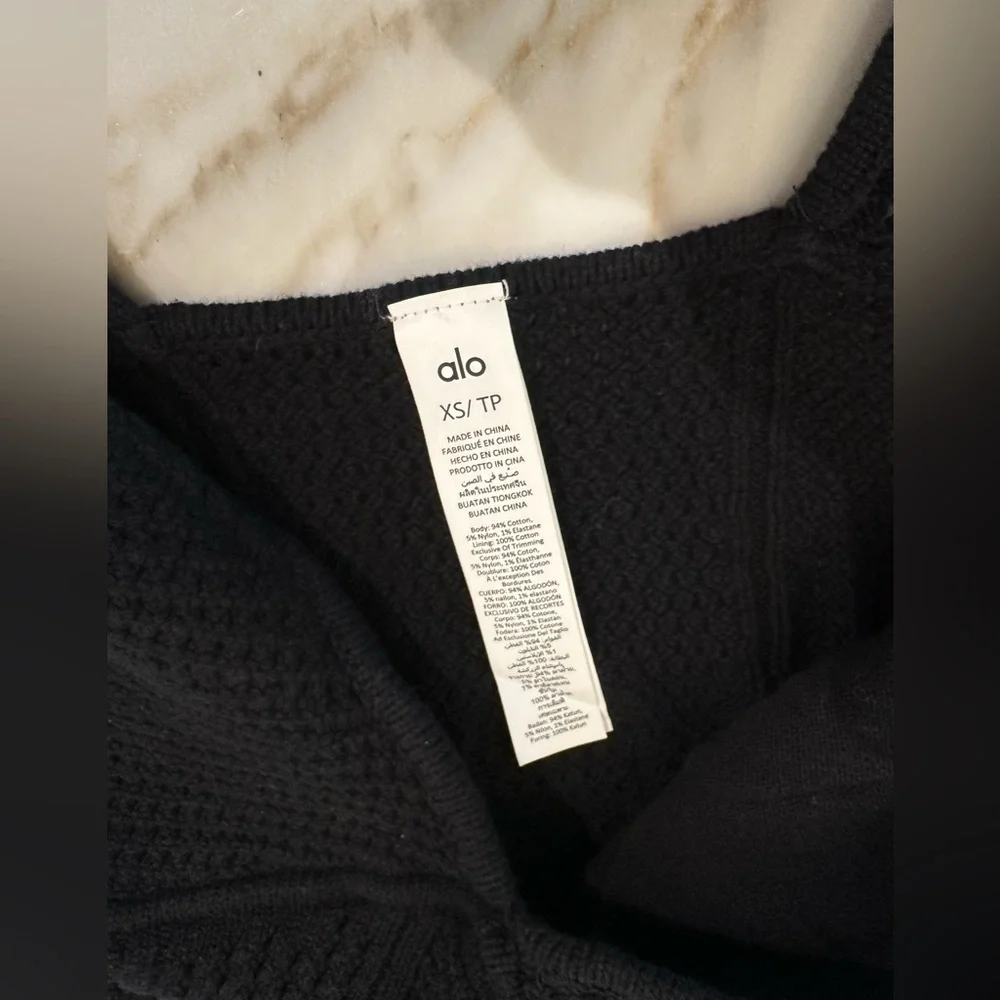 ALO yoga open knit chase the sun corset tank black - Picture 5 of 7